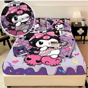 Sanrio  elastic Bed Sheet Dou Soft and warm Velvet Bedspread