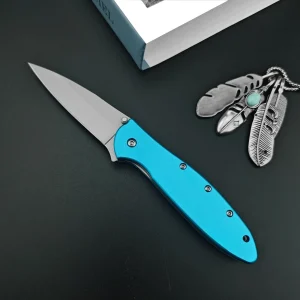 KS Leek 1660 Folding Knife Aluminum Handle Window Breaker Portable Fruit Knife Self-Defense Knife Outdoor Utility
