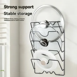 Multi Functional Wall Mounted Pot Lid Rack